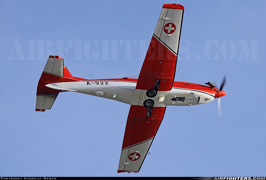 Switzerland - Air Force Pilatus NCPC-7 Turbo Trainer A-922 at Emmen (EML / LSME), Switzerland