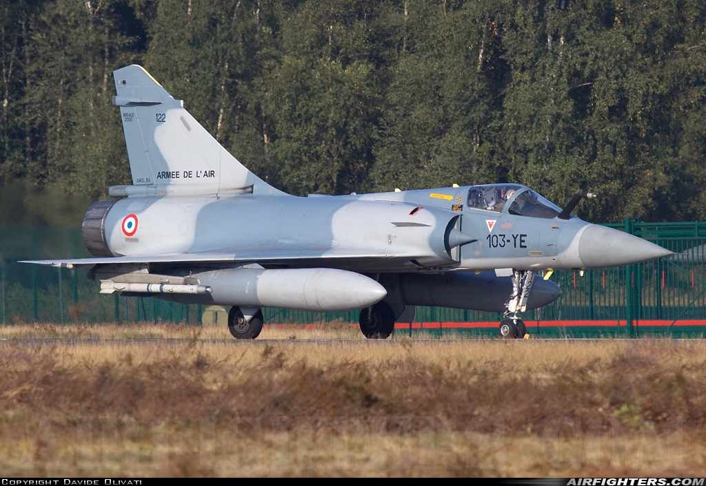 France - Air Force Dassault Mirage 2000C 122 at Kleine Brogel (EBBL), Belgium
