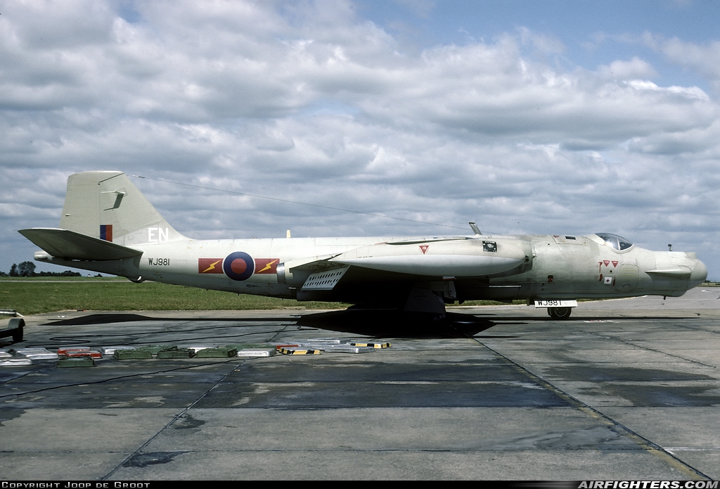 UK - Air Force English Electric Canberra T17A WJ981 at Wyton (EGUY), UK