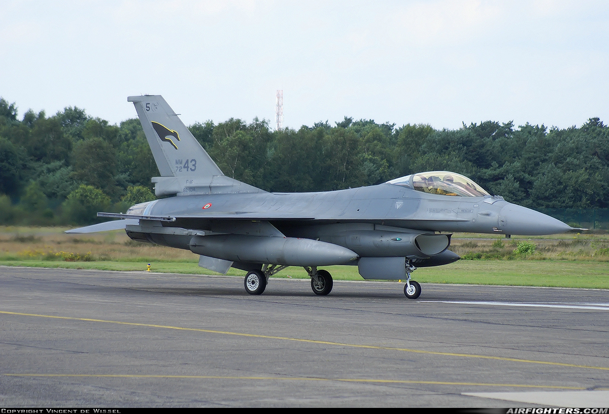 Italy - Air Force General Dynamics F-16A/ADF Fighting Falcon MM7243 at Kleine Brogel (EBBL), Belgium