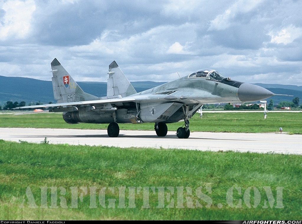 Slovakia - Air Force Mikoyan-Gurevich MiG-29 6526 at Bratislava - M.R. Stefanik (Ivanka) (BTS / LZIB), Slovakia