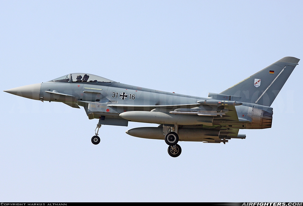 Germany - Air Force Eurofighter EF-2000 Typhoon S 31+16 at Norvenich (ETNN), Germany