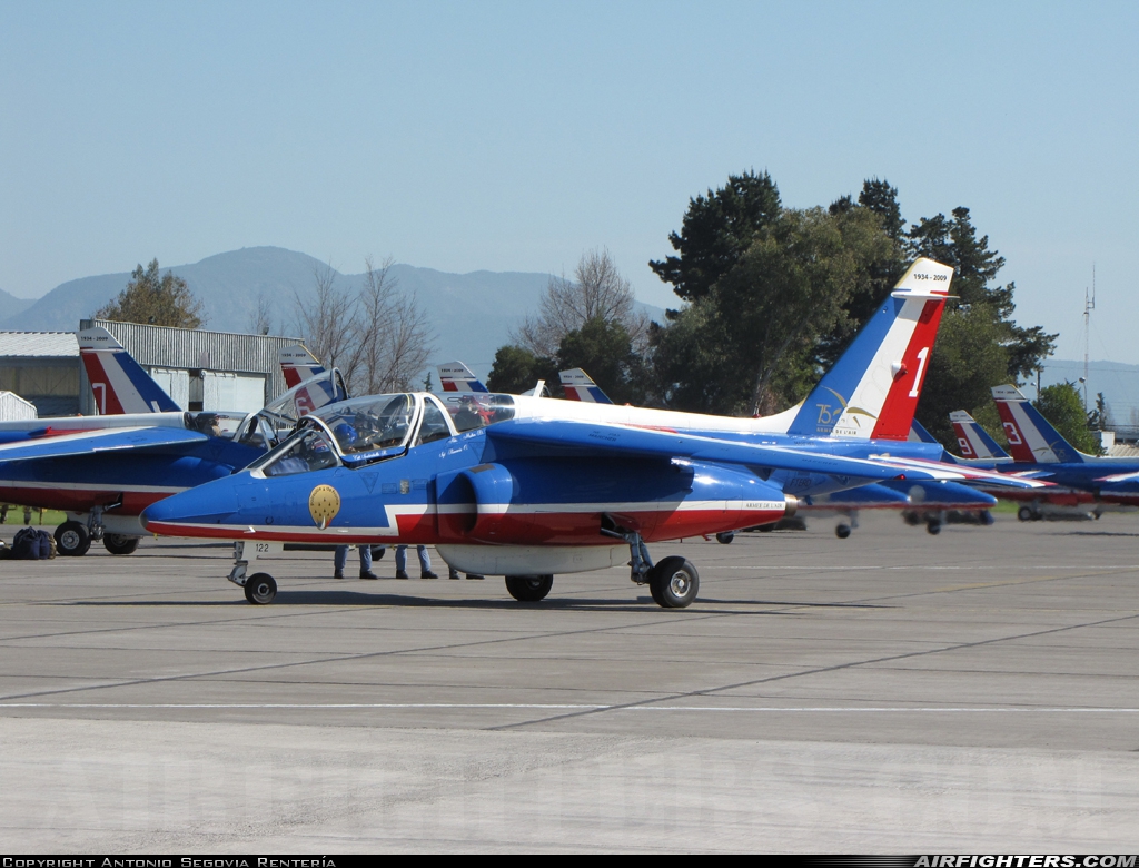 France - Air Force Dassault/Dornier Alpha Jet E122 at Santiago - Arturo Merino Benitez (Pudahuel) (SCL / SCEL), Chile