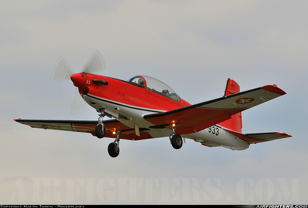Switzerland - Air Force Pilatus NCPC-7 Turbo Trainer A-933 at Payerne (LSMP), Switzerland