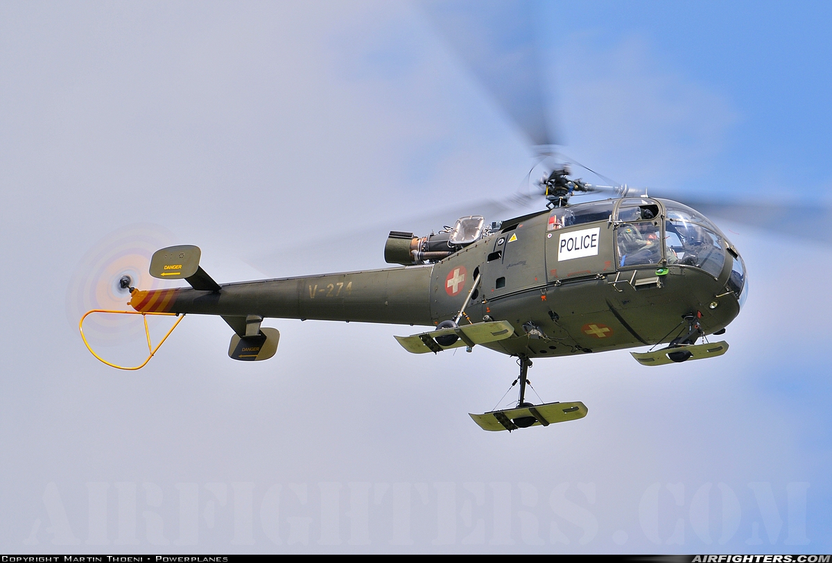 Switzerland - Air Force Aerospatiale SA-319B Alouette III V-274 at Payerne (LSMP), Switzerland
