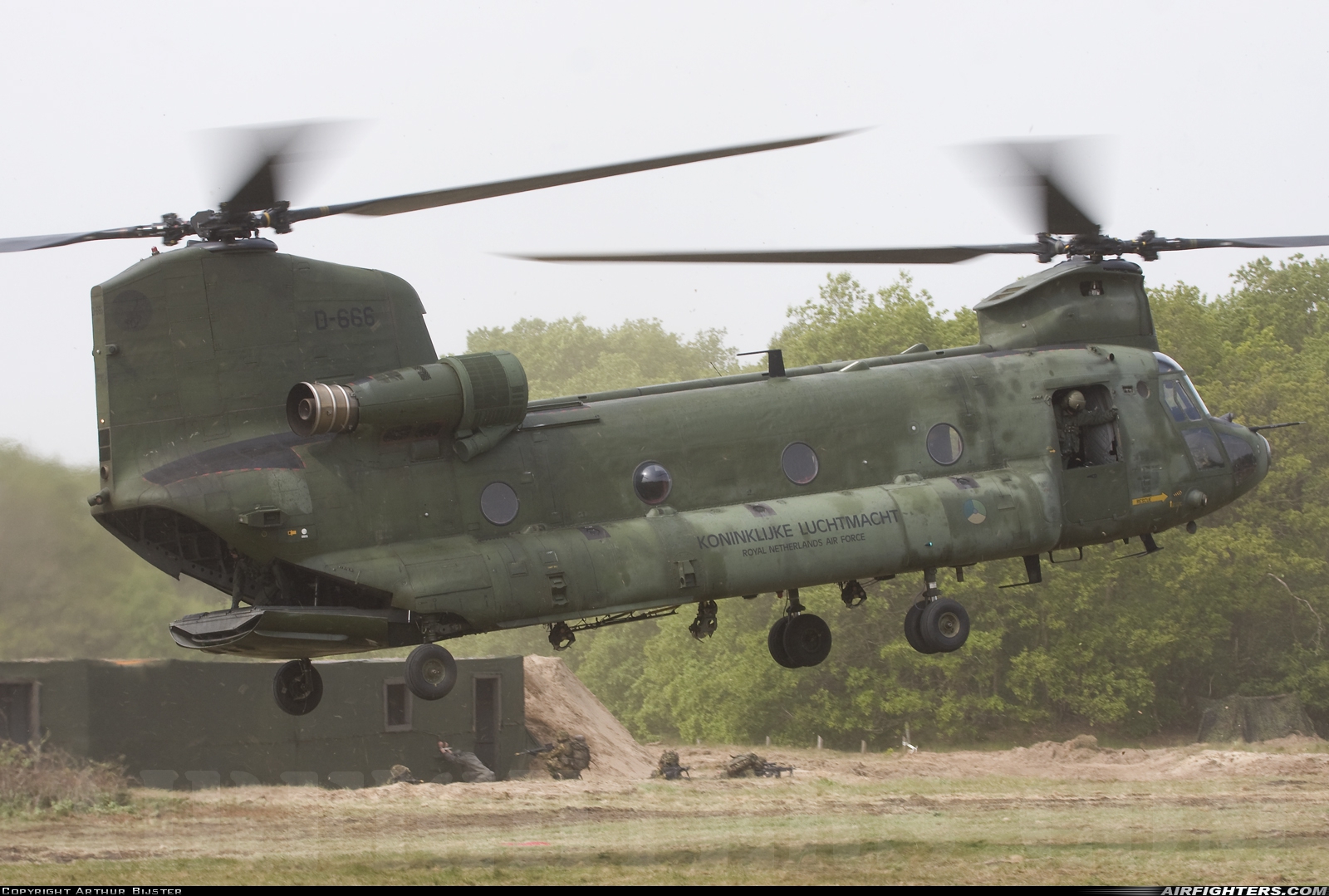 Netherlands - Air Force Boeing Vertol CH-47D Chinook D-666 at Off-Airport - Havelte, Netherlands
