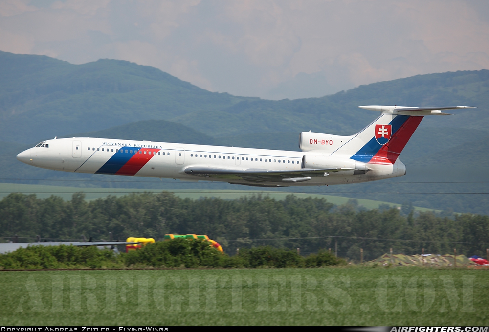 Slovakia - Government Tupolev Tu-154M OM-BYO at Piestany (PZY / LZPP), Slovakia