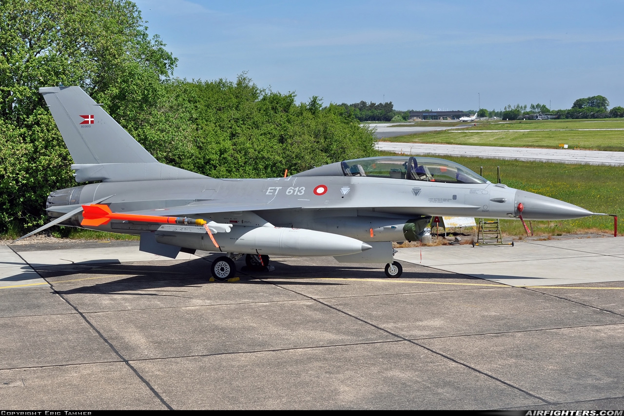 Denmark - Air Force General Dynamics F-16BM Fighting Falcon ET-613 at Skrydstrup (EKSP), Denmark
