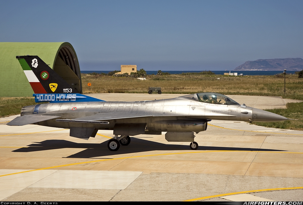 Italy - Air Force General Dynamics F-16A/ADF Fighting Falcon MM7253 at Trapani - Birgi (TPS / LICT), Italy