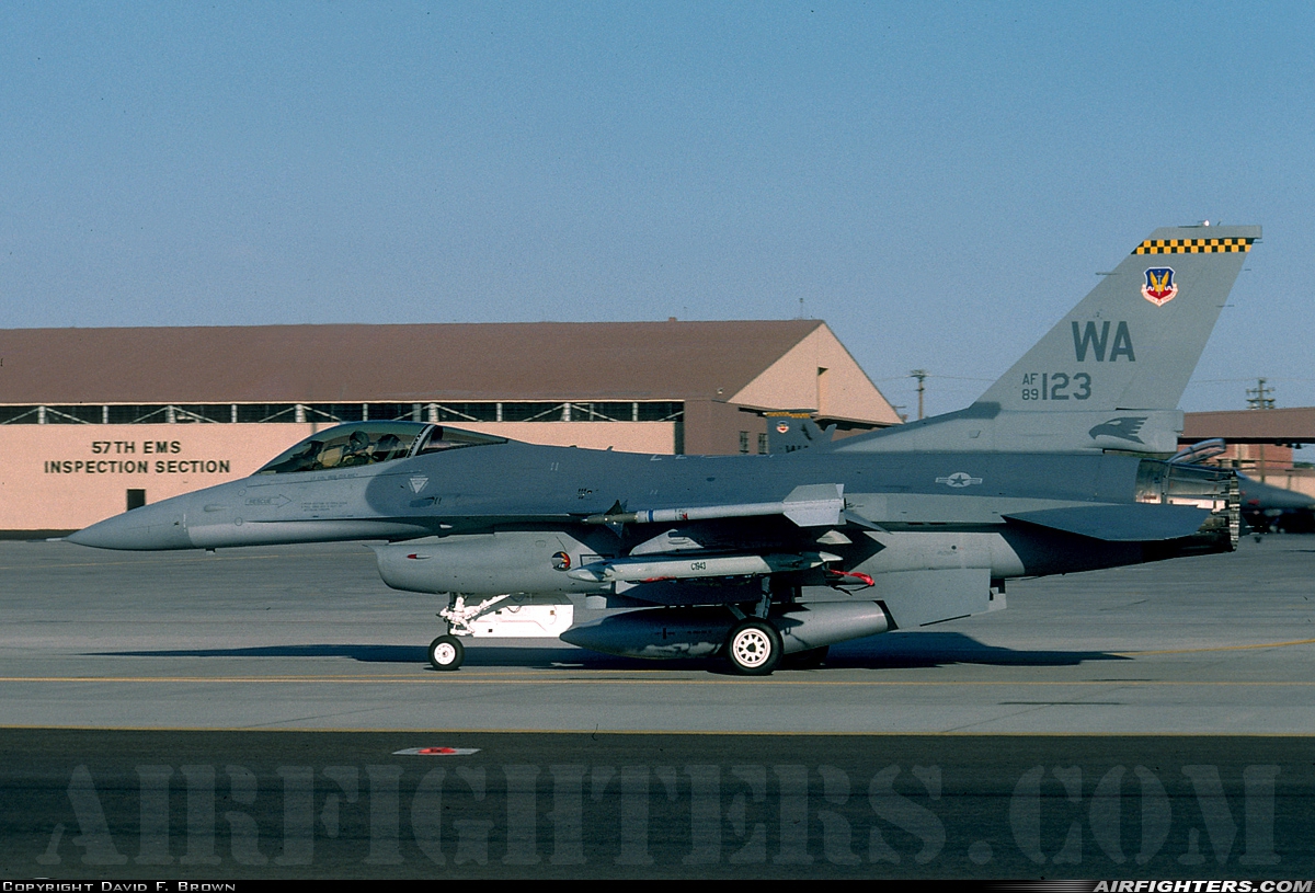 USA - Air Force General Dynamics F-16C Fighting Falcon 89-2123 at Las Vegas - Nellis AFB (LSV / KLSV), USA