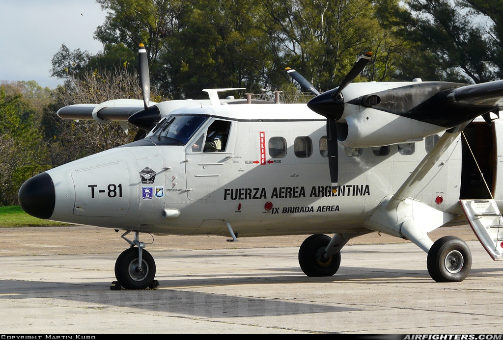 Argentina - Air Force De Havilland Canada DHC-6-200 Twin Otter T-81 at El Palomar (PAL / SADP), Argentina