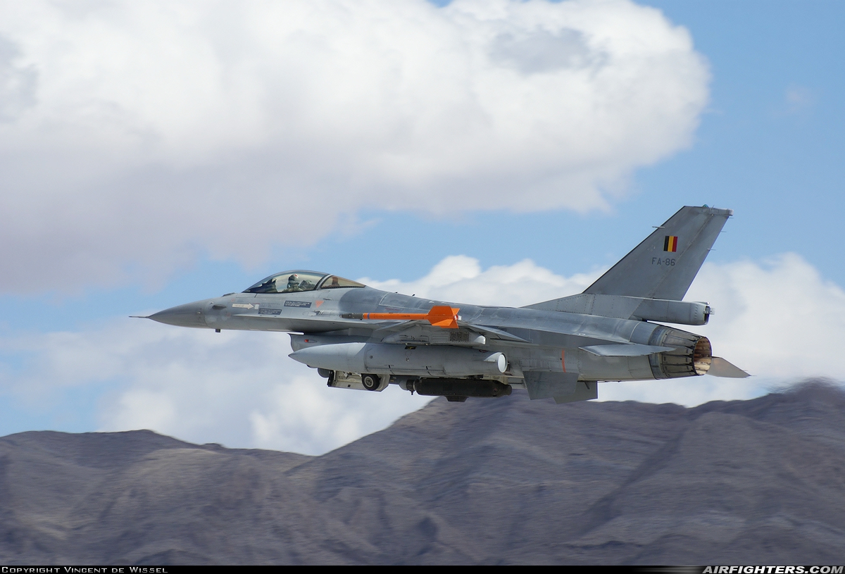 Belgium - Air Force General Dynamics F-16AM Fighting Falcon FA-86 at Las Vegas - Nellis AFB (LSV / KLSV), USA