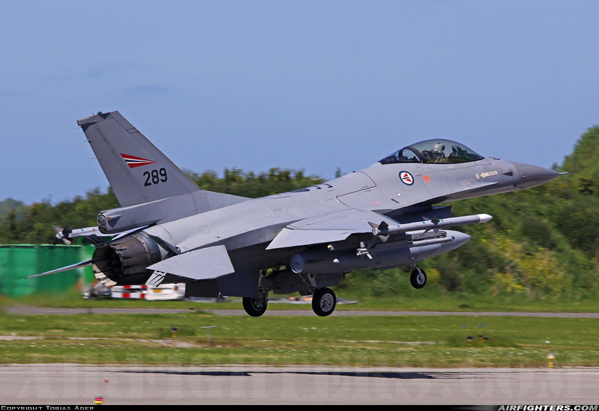 Norway - Air Force General Dynamics F-16AM Fighting Falcon 289 at Leeuwarden (LWR / EHLW), Netherlands
