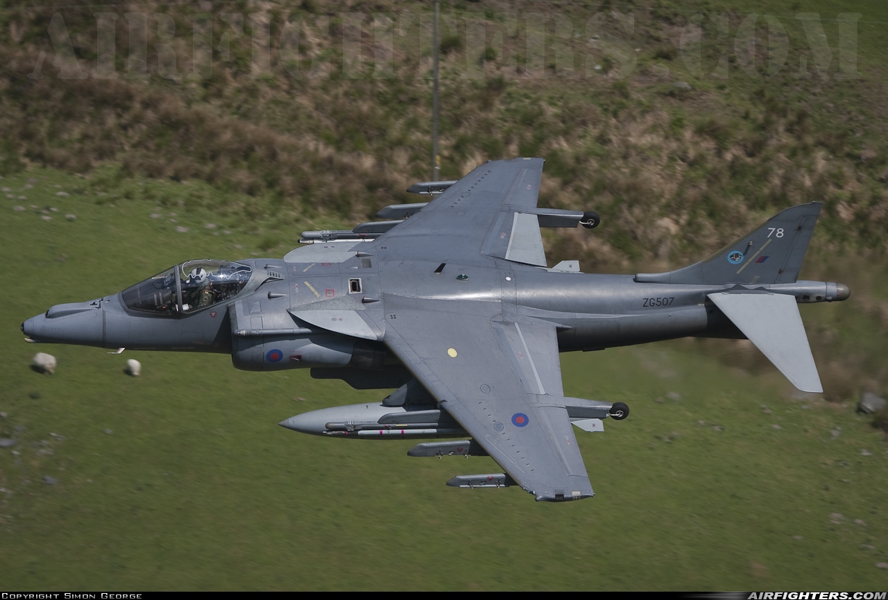 UK - Air Force British Aerospace Harrier GR.9 ZG507 at Off-Airport - Machynlleth Loop Area, UK