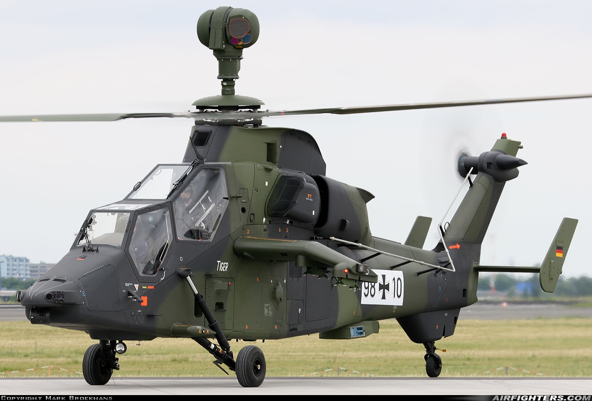 Germany - Army Eurocopter EC-665 Tiger UHT 98+10 at Berlin - Schonefeld (SXF / EDDB), Germany