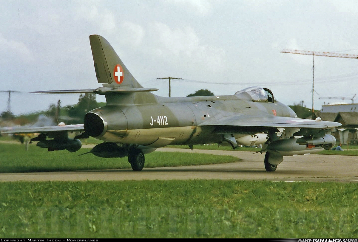 Switzerland - Air Force Hawker Hunter F58A J-4112 at Dubendorf (LSMD), Switzerland
