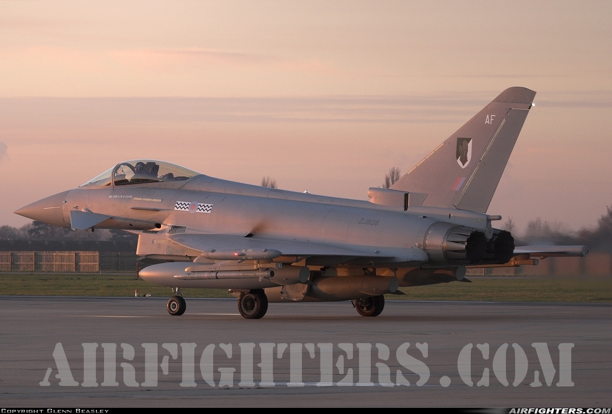 UK - Air Force Eurofighter Typhoon F2 ZJ928 at Coningsby (EGXC), UK