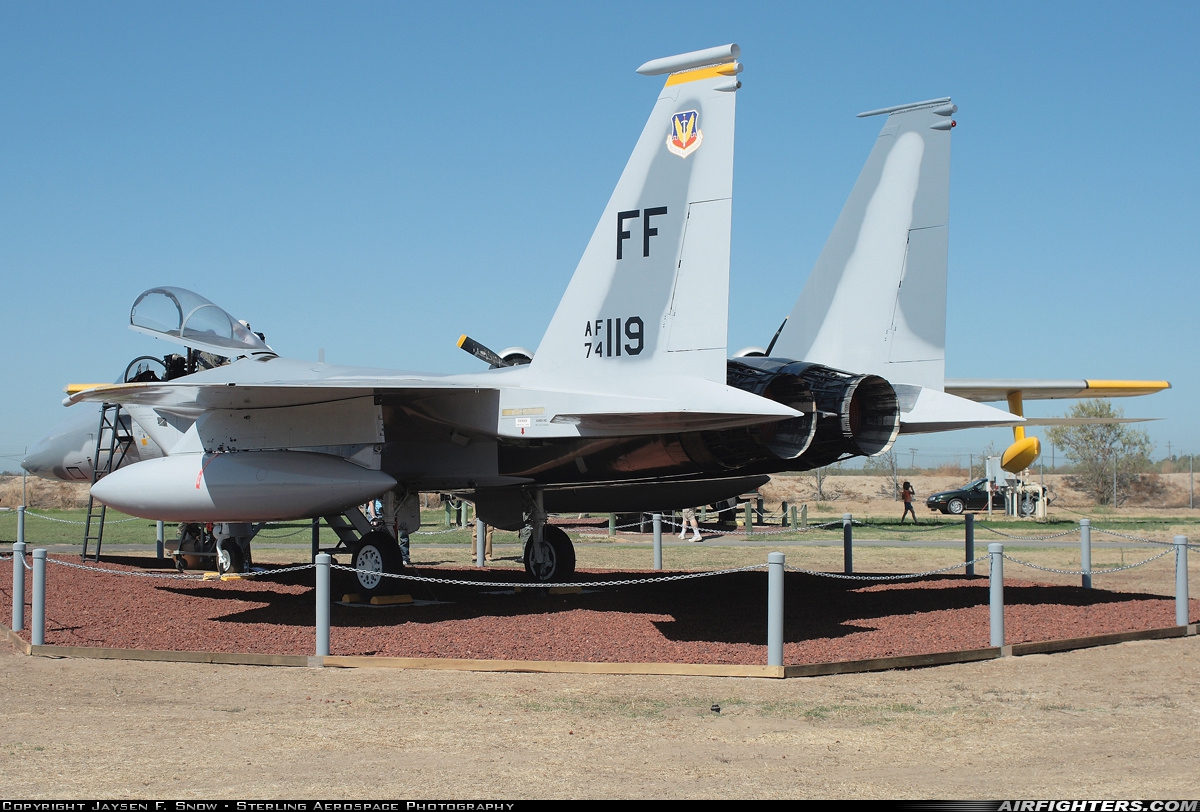 USA - Air Force McDonnell Douglas F-15A Eagle 74-0119 at Atwater (Merced) - Castle (AFB) (MER / KMER), USA