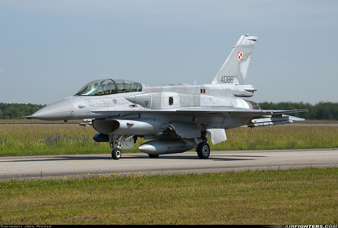 Poland - Air Force General Dynamics F-16D Fighting Falcon 4086 at Lechfeld (ETSL), Germany