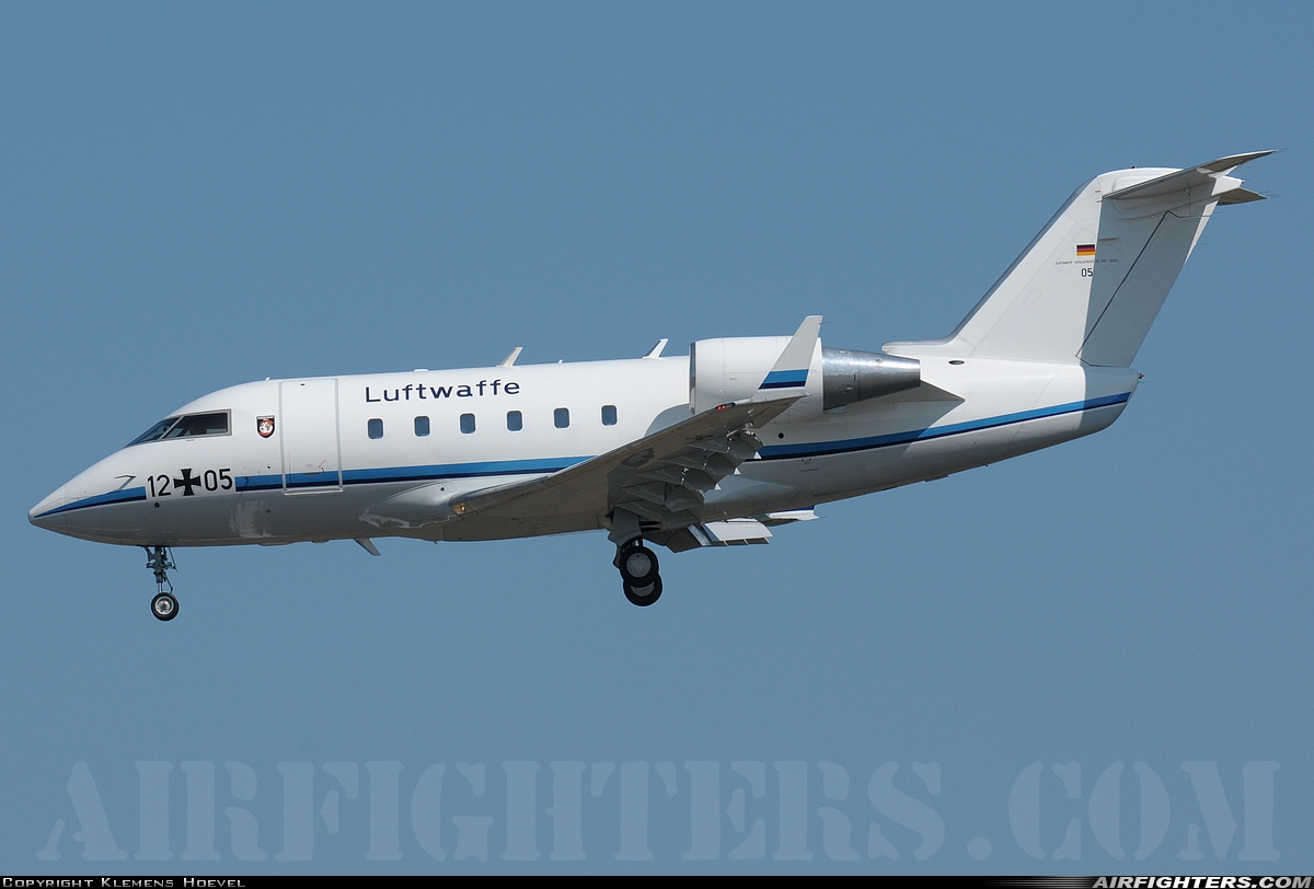 Germany - Air Force Canadair CL-600-2A12 Challenger 601 12+05 at Munster / Osnabruck (- Greven) (FMO / EDDG), Germany