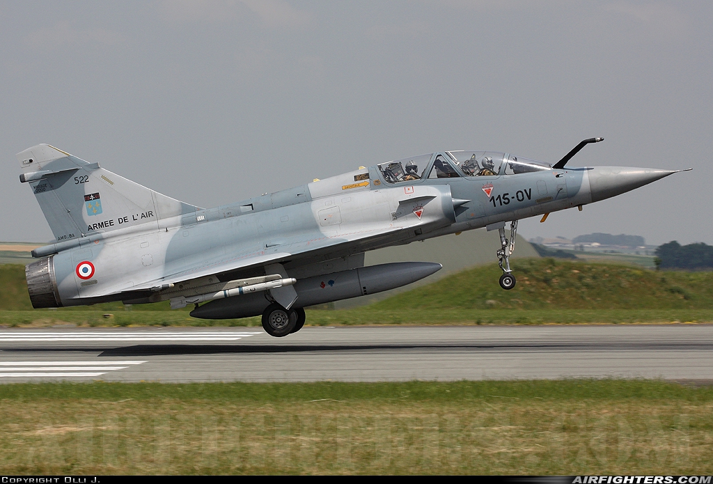 France - Air Force Dassault Mirage 2000B 522 at Cambrai - Epinoy (LFQI), France