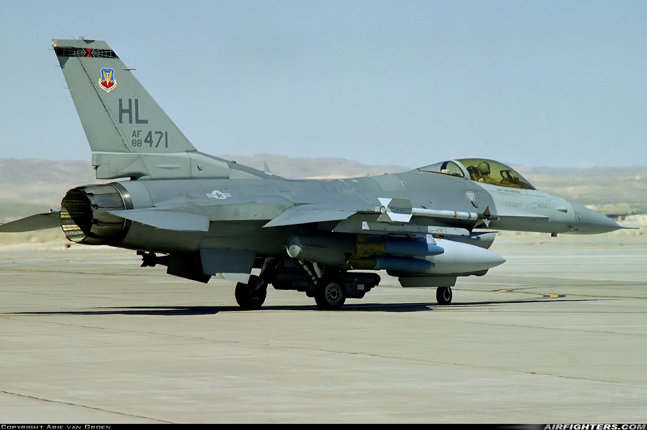 USA - Air Force General Dynamics F-16C Fighting Falcon 88-0471 at Las Vegas - Nellis AFB (LSV / KLSV), USA