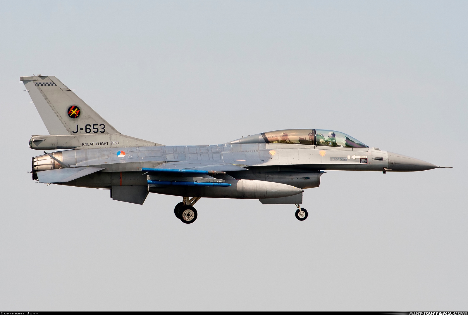 Netherlands - Air Force General Dynamics F-16BM Fighting Falcon J-653 at Leeuwarden (LWR / EHLW), Netherlands