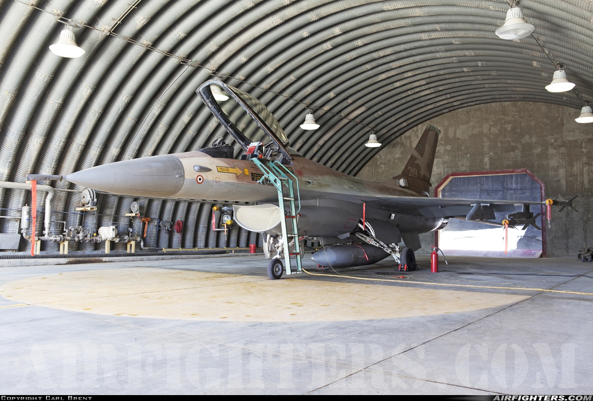 Israel - Air Force General Dynamics F-16A Fighting Falcon 219 at Nevatim (LLNV), Israel