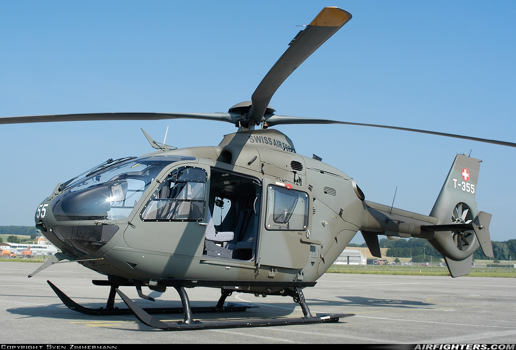 Switzerland - Air Force Eurocopter TH05 (EC-635P2+) T-355 at Payerne (LSMP), Switzerland