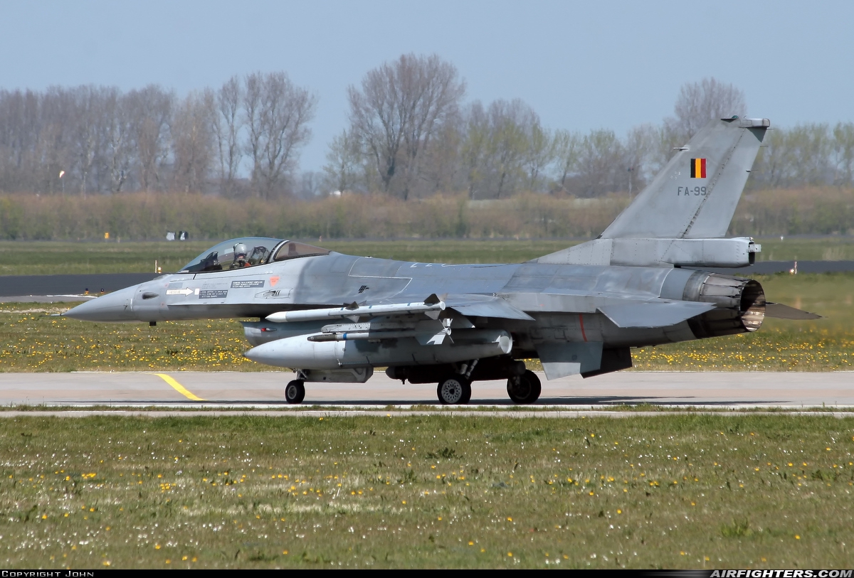 Belgium - Air Force General Dynamics F-16AM Fighting Falcon FA-99 at Leeuwarden (LWR / EHLW), Netherlands