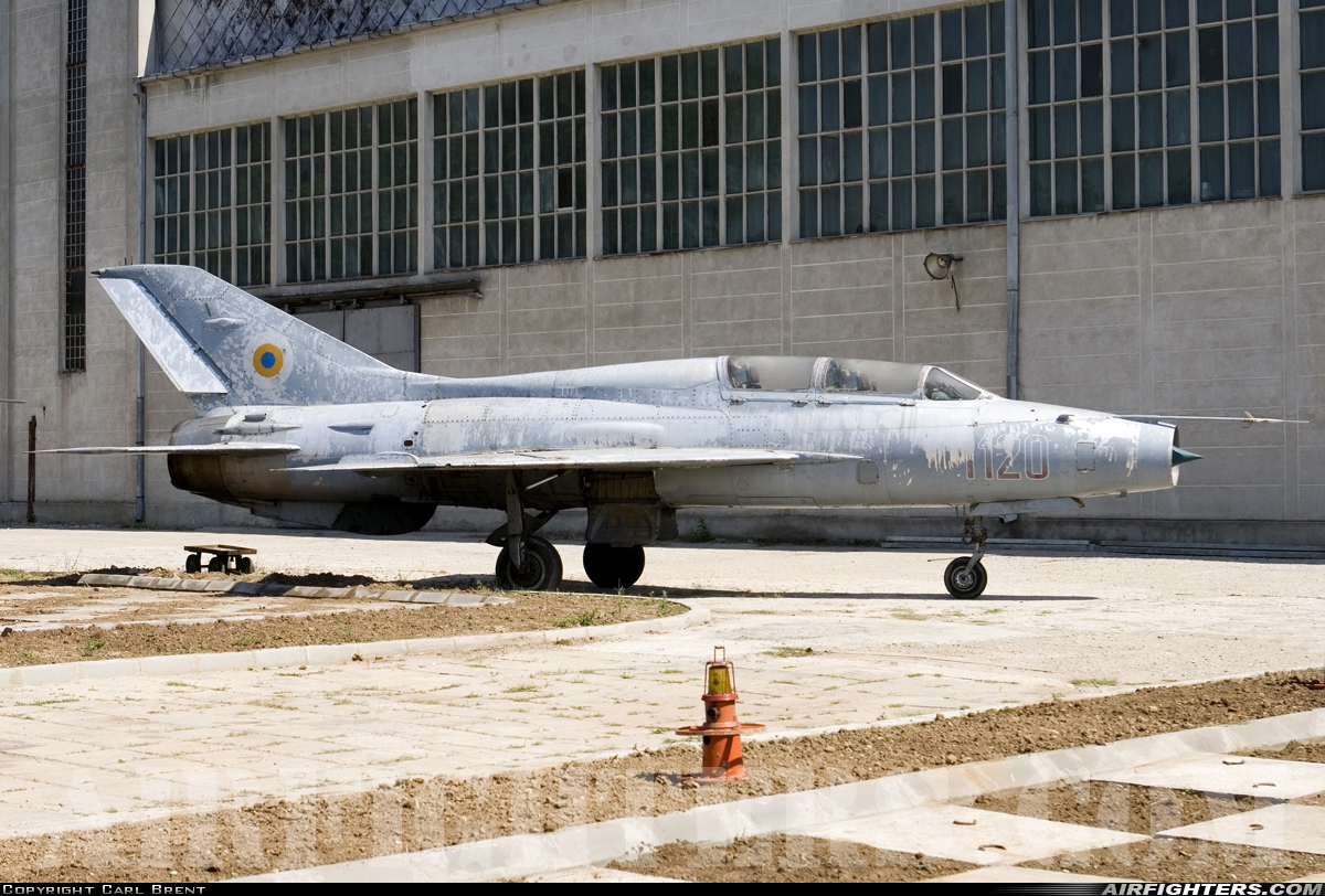 Romania - Air Force Mikoyan-Gurevich MiG-21U-400 1120 at Off-Airport - Bucharest, Romania