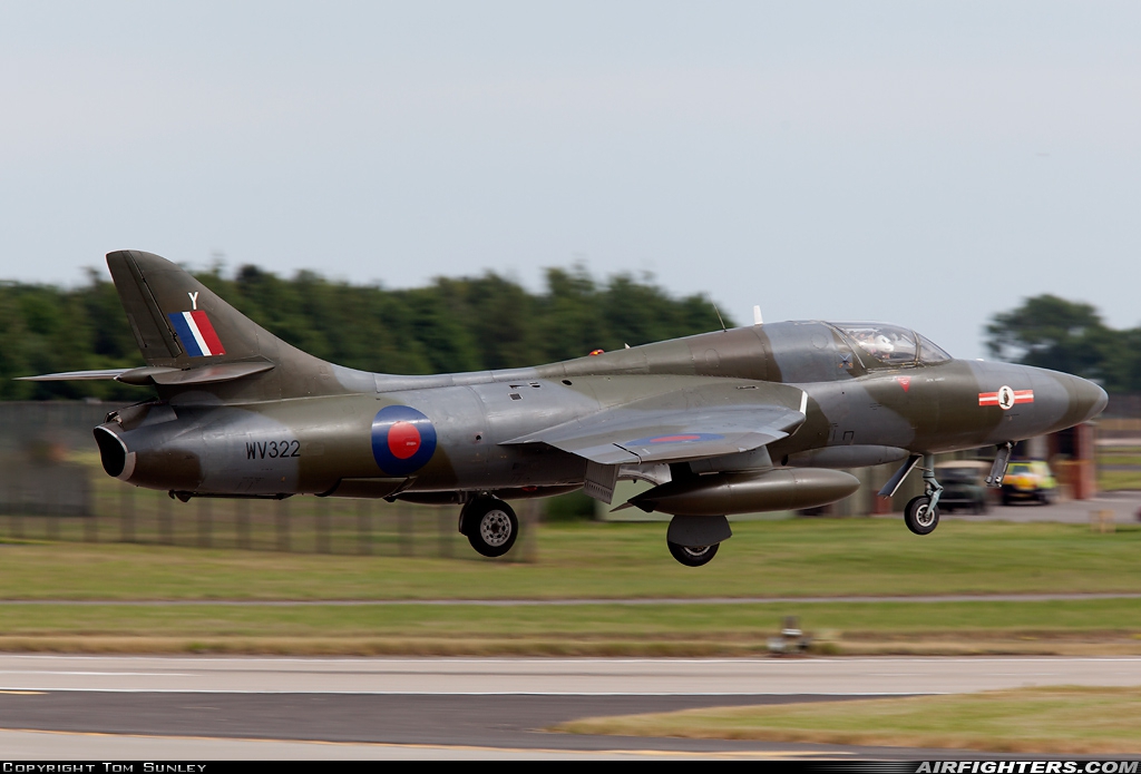 UK - Air Force Hawker Hunter T8B WV322 at Waddington (WTN / EGXW), UK