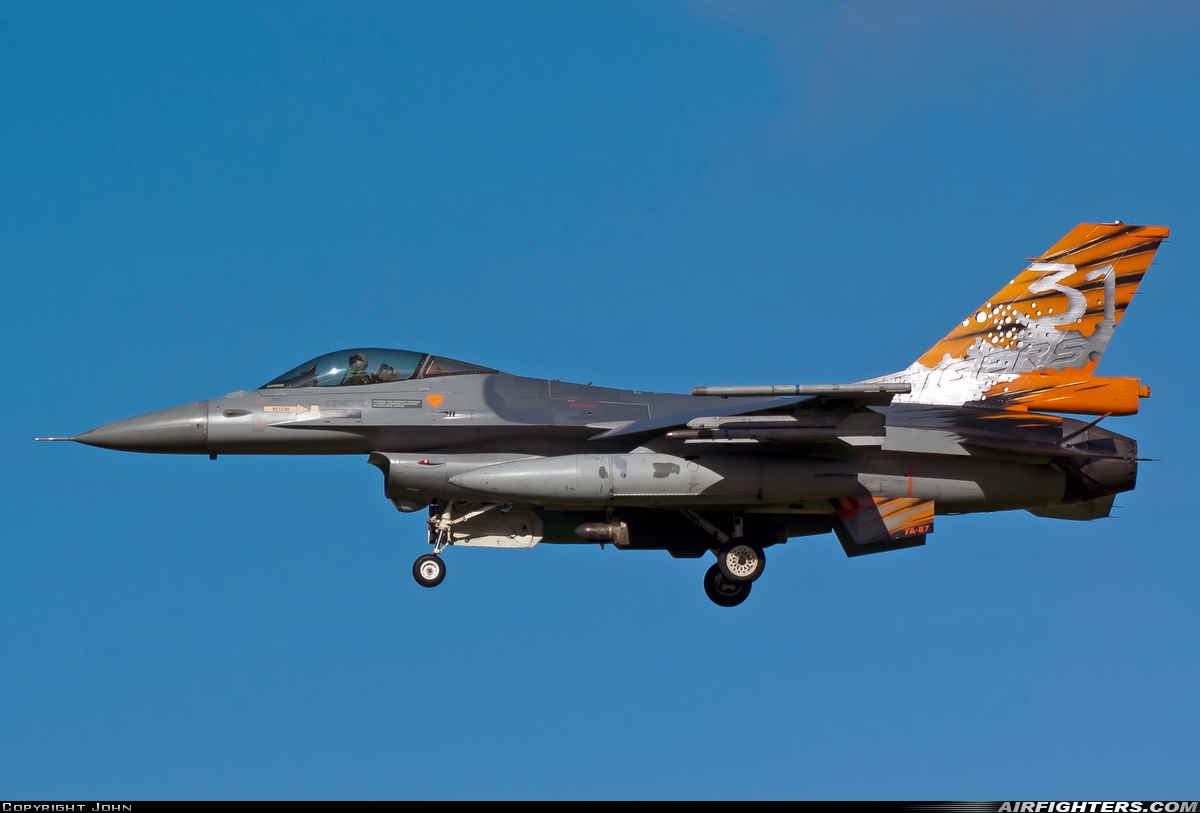 Belgium - Air Force General Dynamics F-16AM Fighting Falcon FA-87 at Leeuwarden (LWR / EHLW), Netherlands