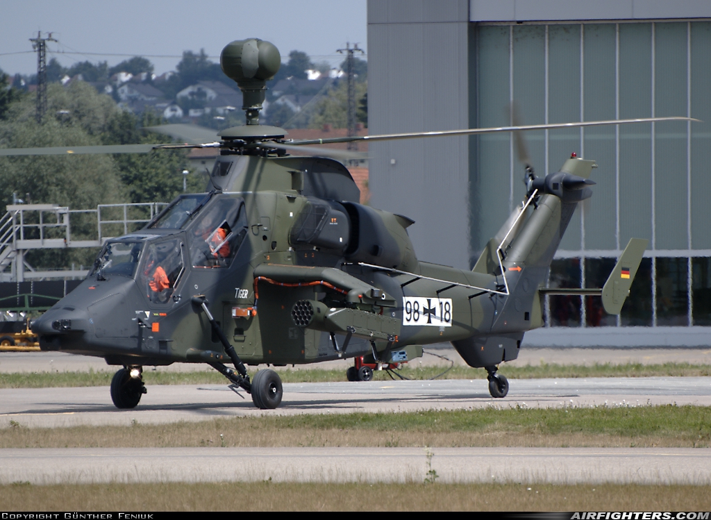 Germany - Army Eurocopter EC-665 Tiger UHT 98+18 at Donauwörth (EDPR), Germany