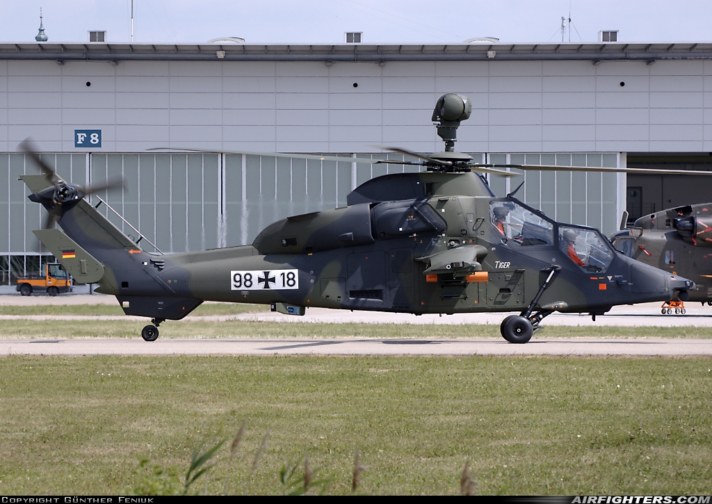Germany - Army Eurocopter EC-665 Tiger UHT 98+18 at Donauwörth (EDPR), Germany