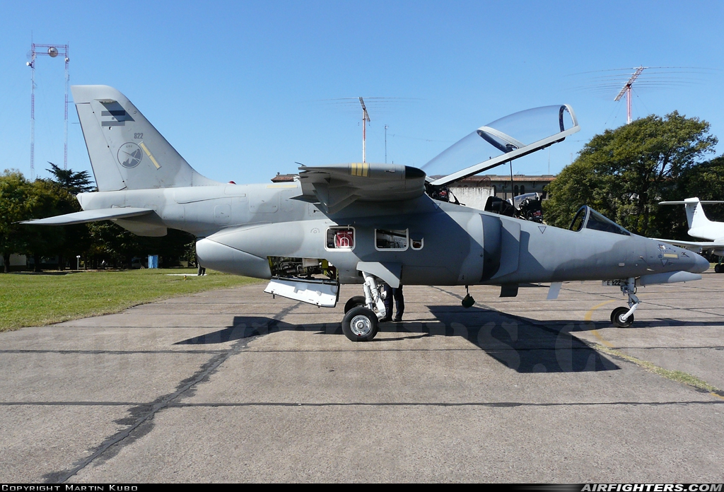 Argentina - Air Force FMA AT-63 Pampa II E-822 at El Palomar (PAL / SADP), Argentina