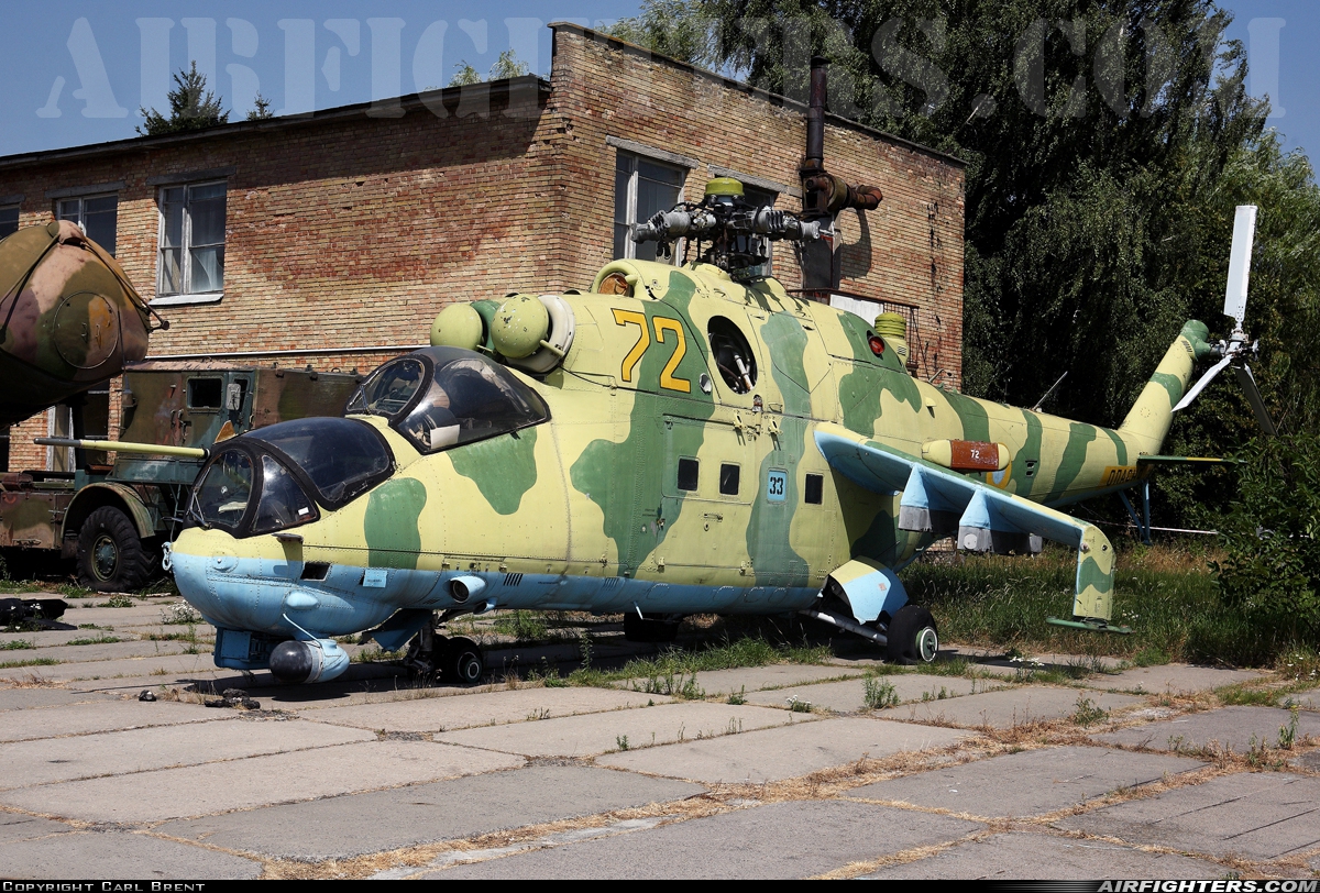 Ukraine - Air Force Mil Mi-24P 72 YELLOW at Kiev - Zhulyany (IEV / UKKK), Ukraine