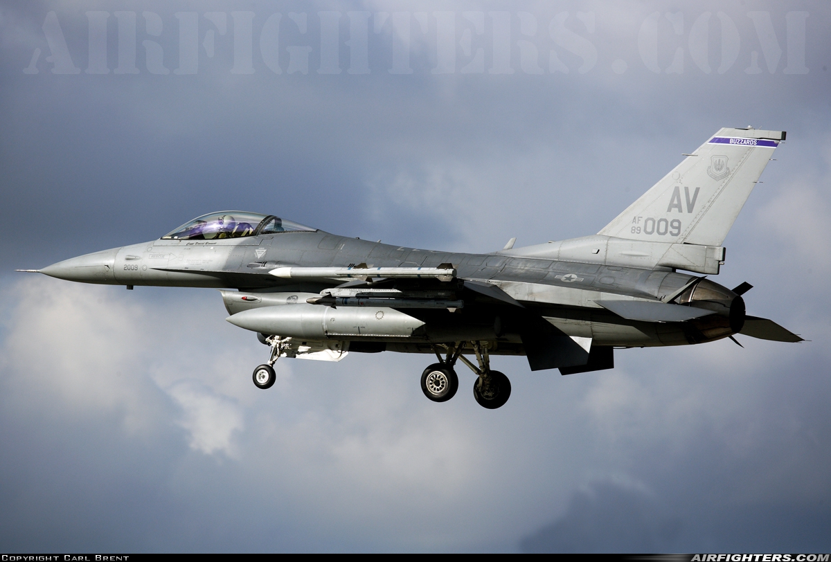USA - Air Force General Dynamics F-16C Fighting Falcon 89-2009 at Florennes (EBFS), Belgium