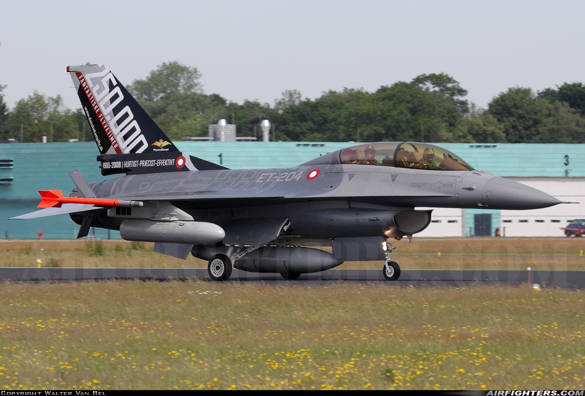 Denmark - Air Force General Dynamics F-16BM Fighting Falcon ET-204 at Breda - Gilze-Rijen (GLZ / EHGR), Netherlands