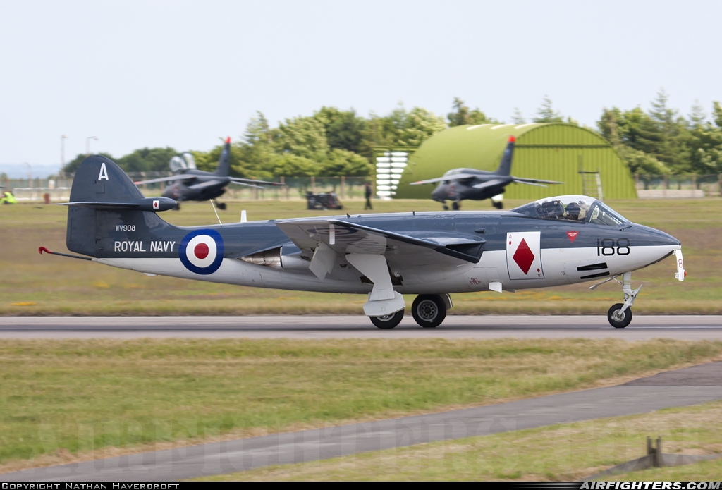 UK - Navy Hawker Sea Hawk FGA.6 WV908 at Waddington (WTN / EGXW), UK