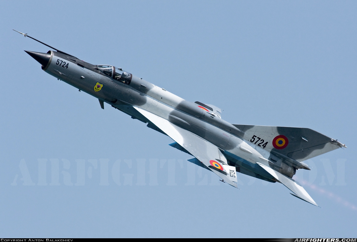 Romania - Air Force Mikoyan-Gurevich MiG-21MF-75 Lancer C 5724 at Bucharest - Henri Coanda (Otopeni) (OTP / LROP), Romania