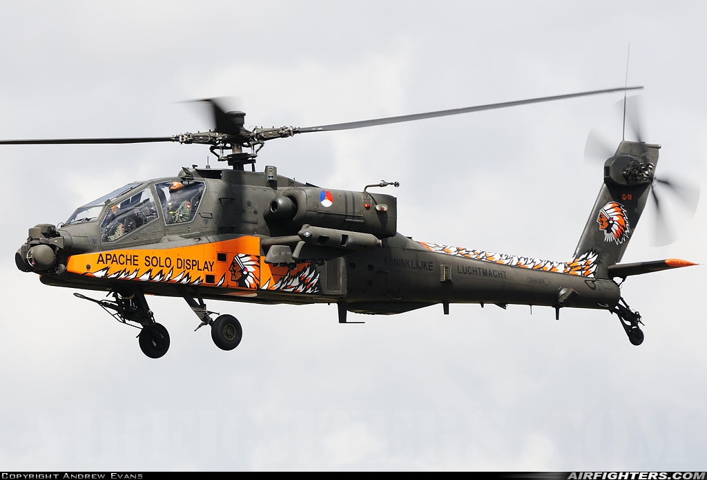 Netherlands - Air Force Boeing AH-64DN Apache Longbow Q-19 at Fairford (FFD / EGVA), UK