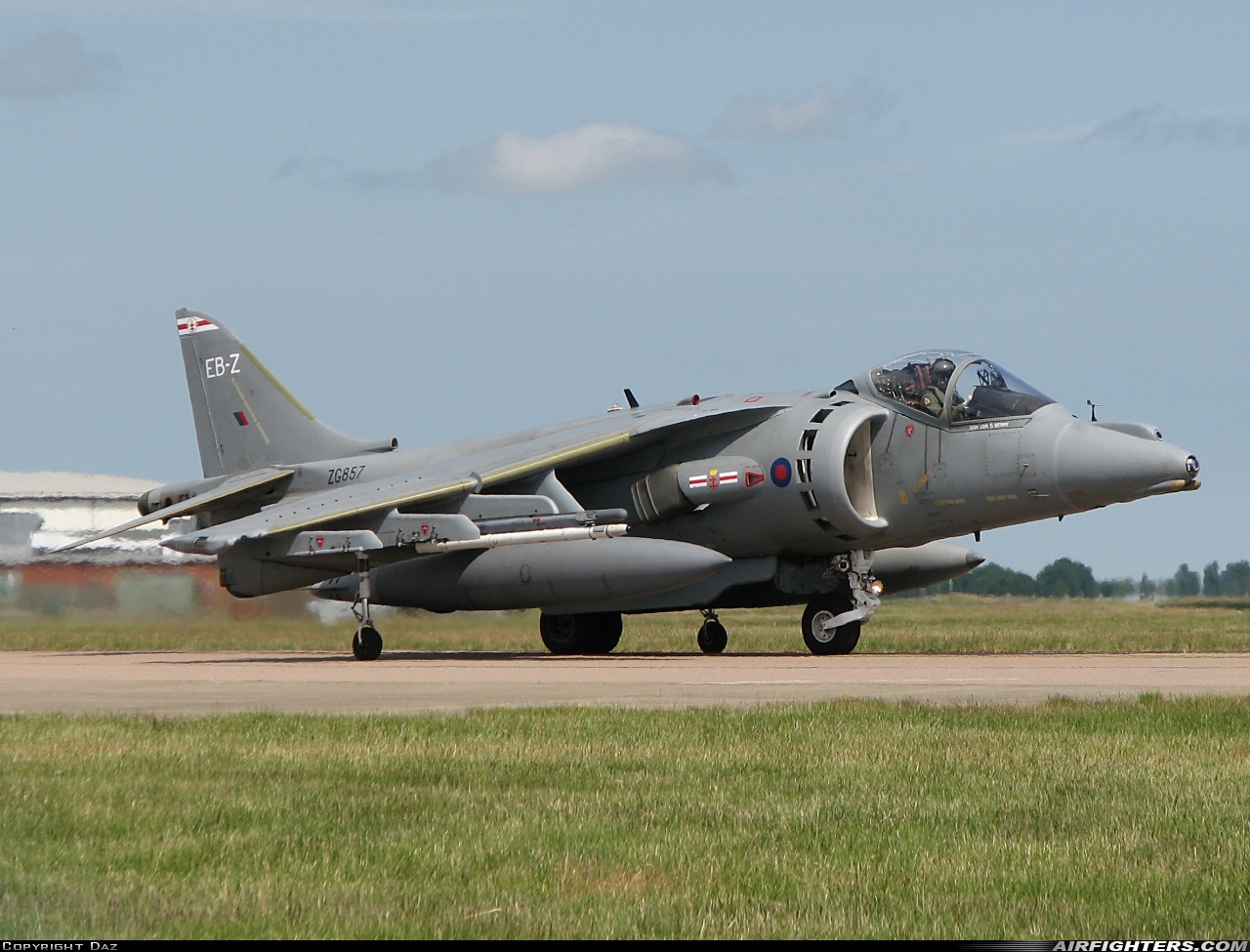 UK - Air Force British Aerospace Harrier GR.9 ZG857 at Coningsby (EGXC), UK