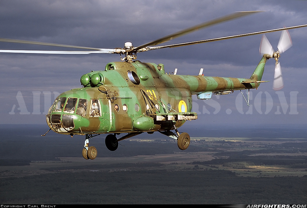 Ukraine - Army Aviation Mil Mi-8MT 01 YELLOW at Off-Airport - Brody, Ukraine