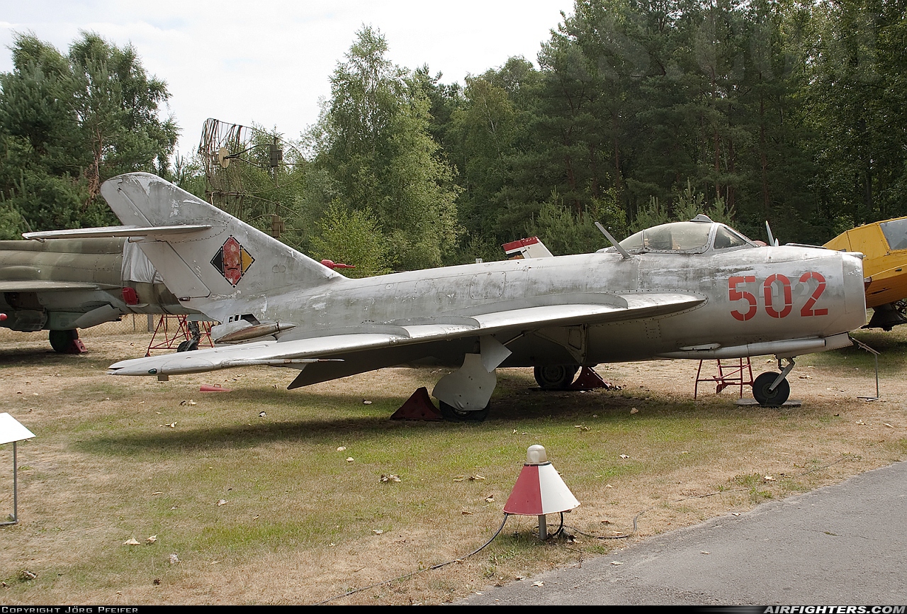 East Germany - Air Force Mikoyan-Gurevich Lim-5 502 at Drewitz (CBU / EDCD), Germany