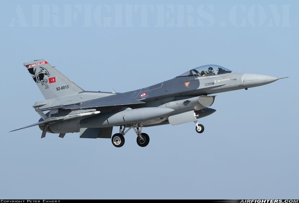 Türkiye - Air Force General Dynamics F-16C Fighting Falcon 92-0013 at Wittmundhafen (Wittmund) (ETNT), Germany