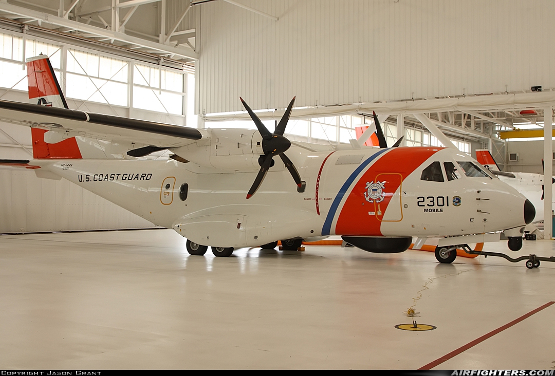 USA - Coast Guard CASA HC-144A Ocean Sentry (CN235-300MPA) 2301 at Mobile Regional - Bates Field (MOB / KMOB), USA