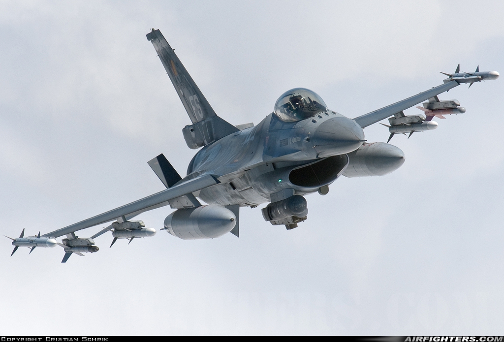 Belgium - Air Force General Dynamics F-16AM Fighting Falcon FA-68 at In Flight, Netherlands