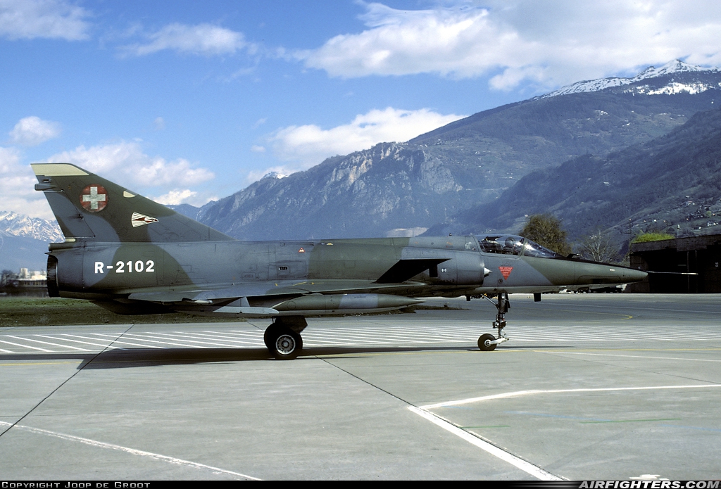 Switzerland - Air Force Dassault Mirage IIIRS R-2102 at Sion (- Sitten) (SIR / LSGS / LSMS), Switzerland