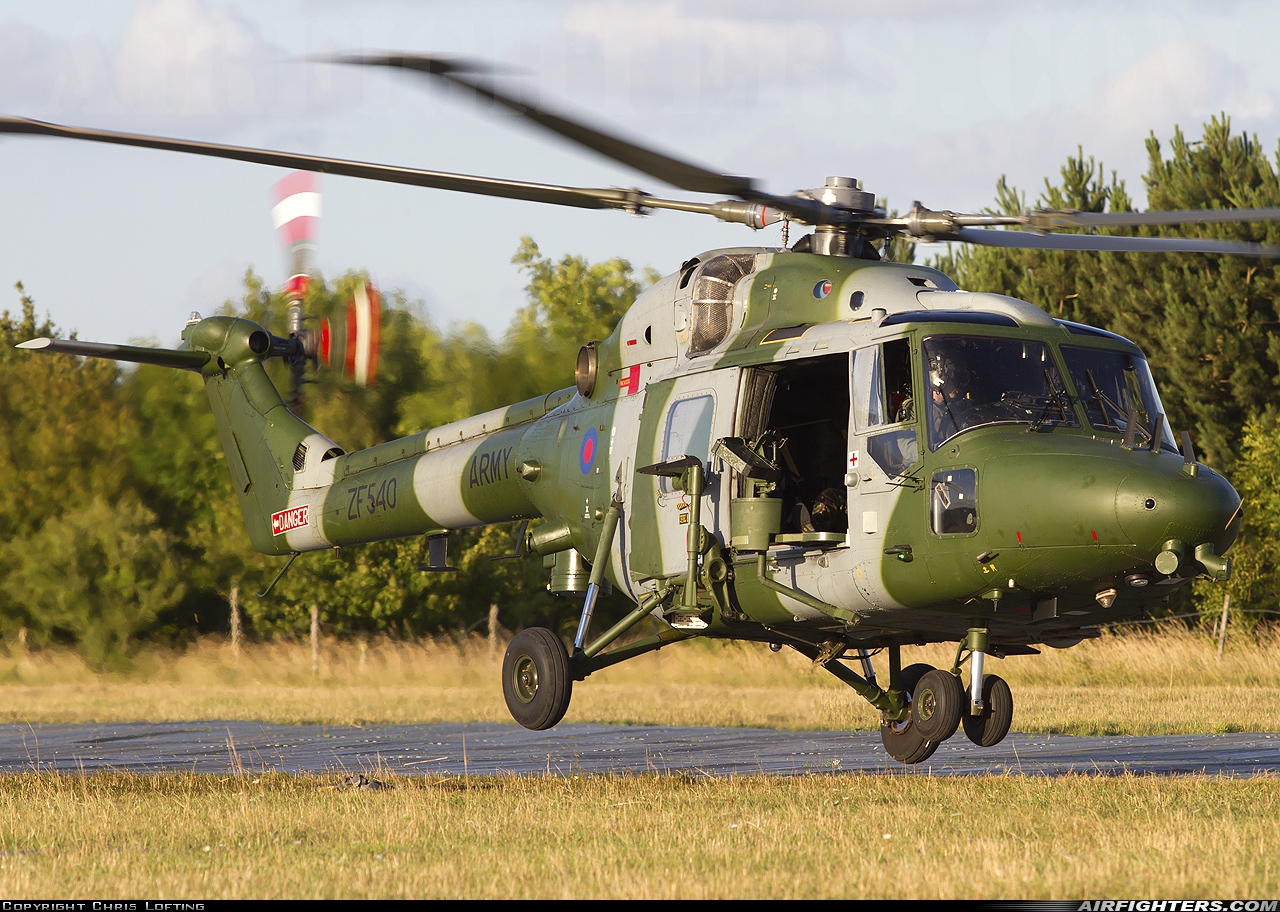 UK - Army Westland WG-13 Lynx AH9 ZF540 at Off-Airport - Salisbury Plain, UK